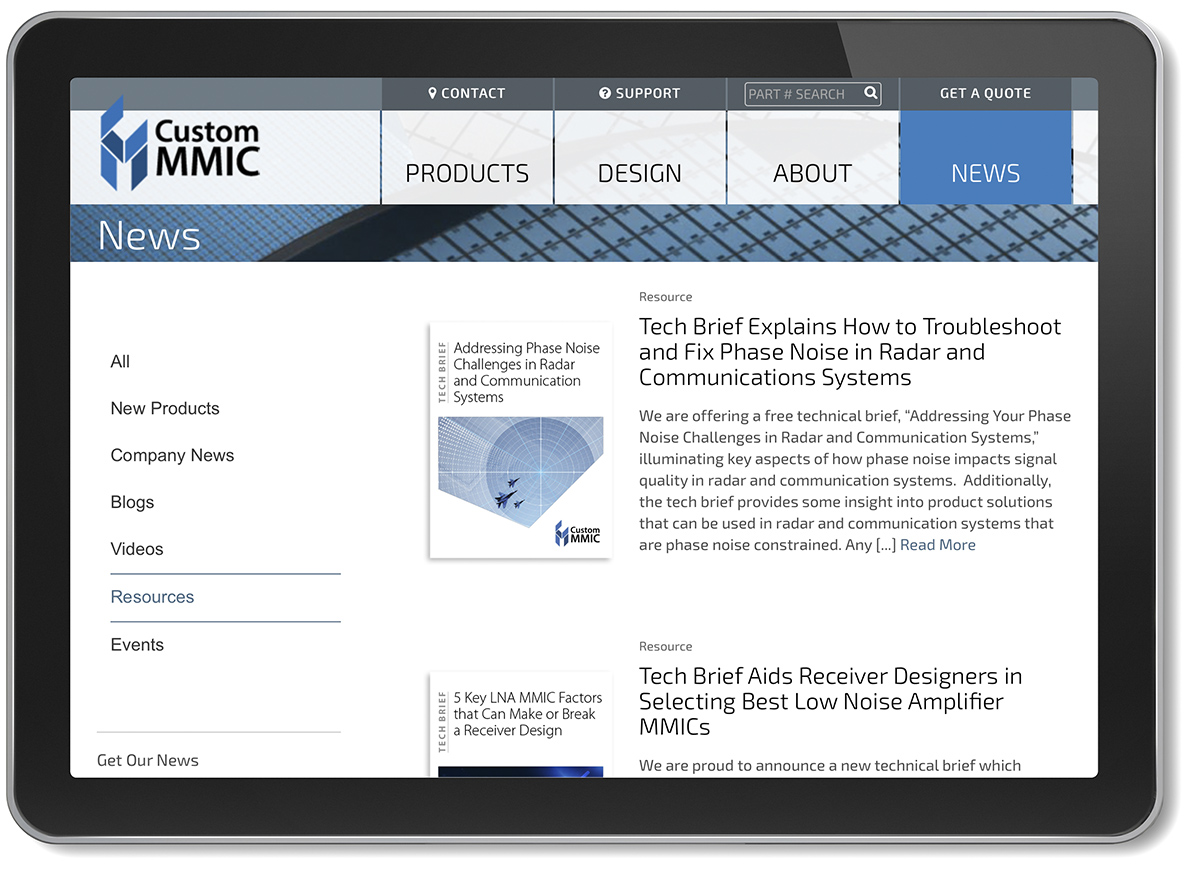 Strand Marketing added Custom MMIC Updates drive traffic